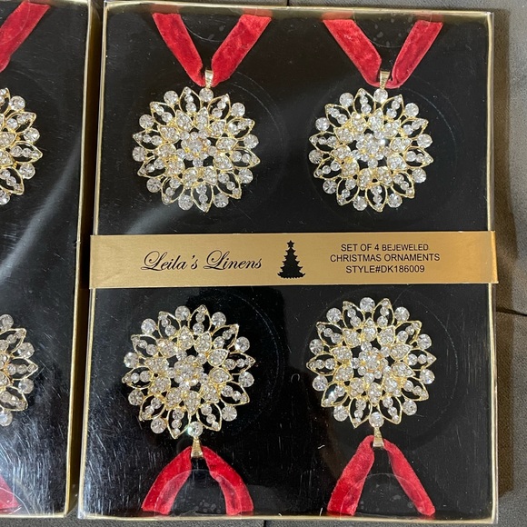 Set of 8 bejeweled Christmas ornaments - Picture 3 of 4